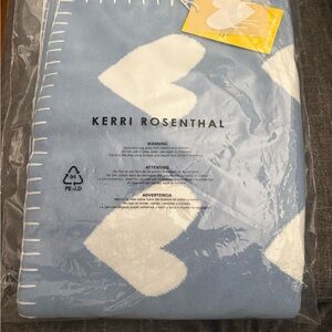 Rosenthal Sky Blue and White Heart Throw